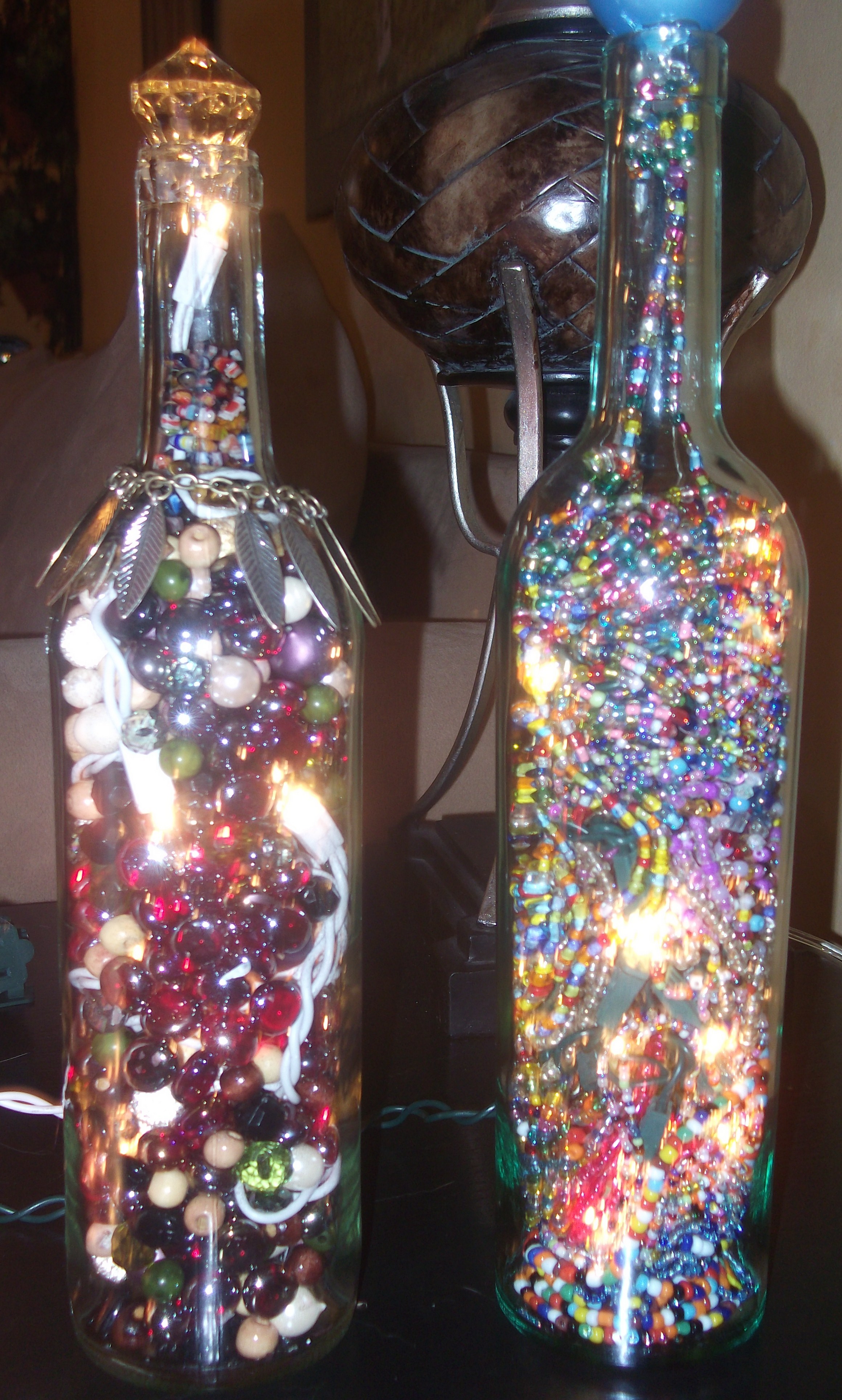 how to make a wine bottle lamp photo - 8
