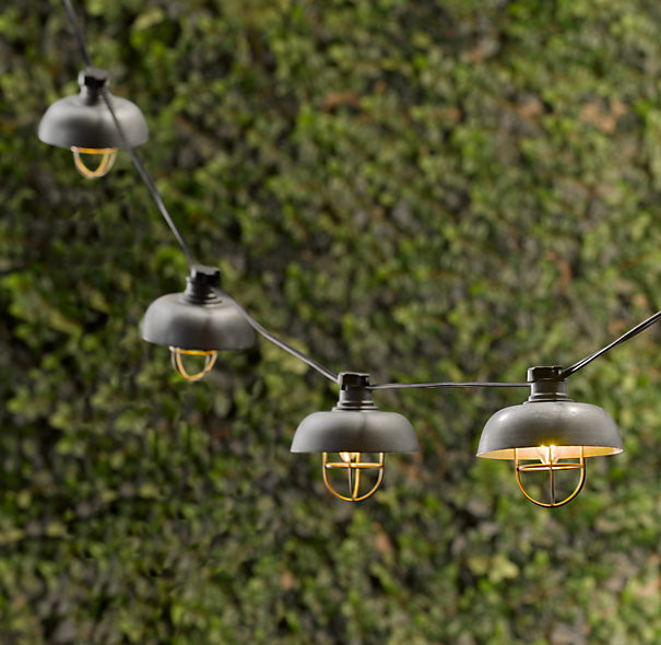 industrial string lights outdoor photo - 3