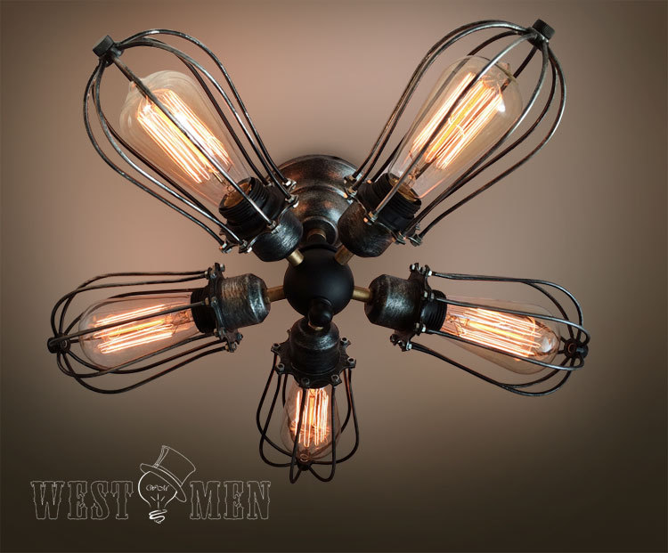 iron ceiling lights photo - 3