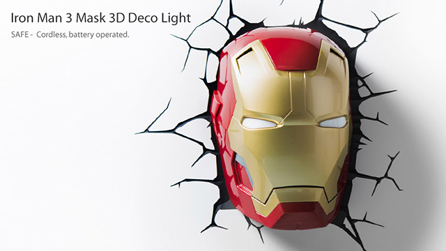 iron man 3d wall light photo - 2