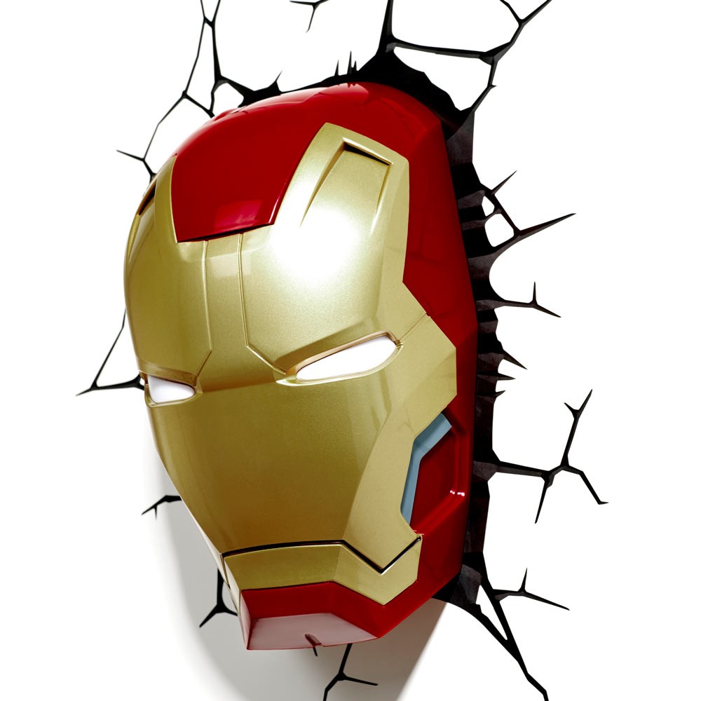 iron man 3d wall light photo - 5