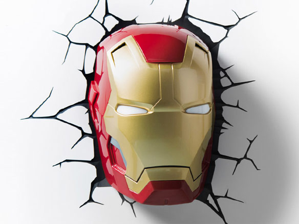 iron man 3d wall light photo - 6