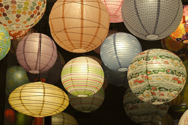 japanese paper lamps photo - 4