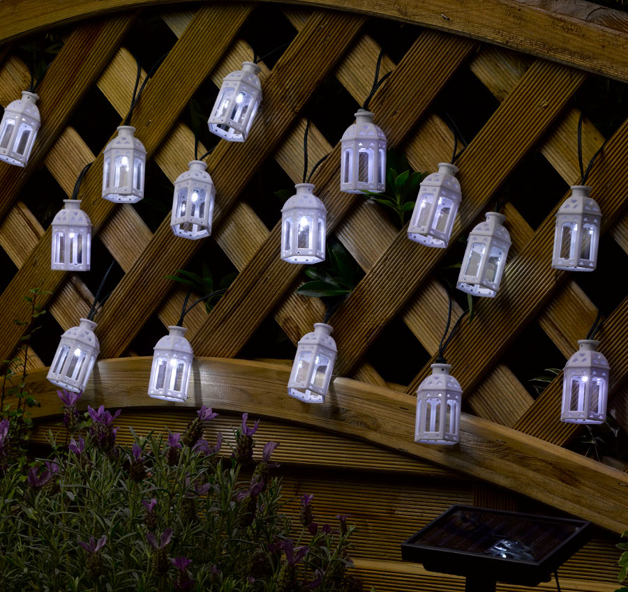 lantern outdoor string lights photo - 3