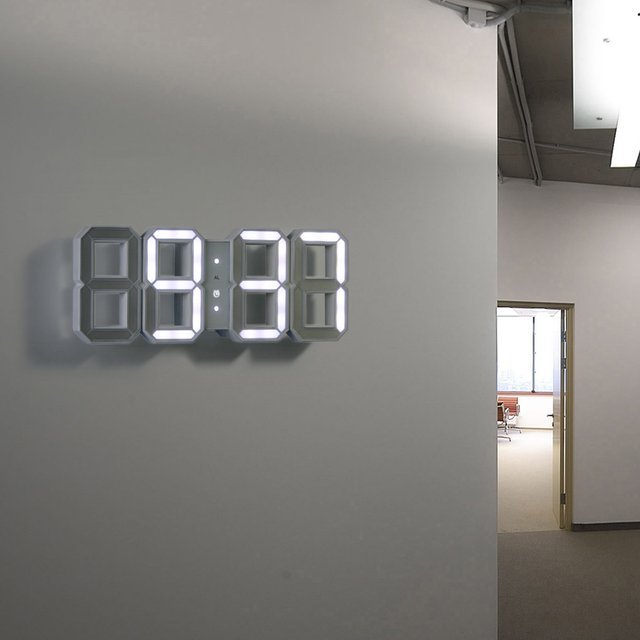 led light wall clock photo - 1