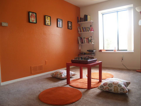 light orange wall paint photo - 5