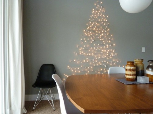 light tree on wall photo - 4