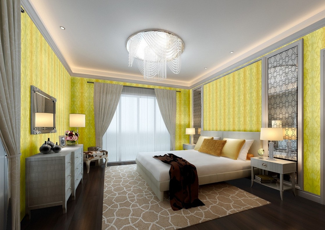 light yellow bedroom walls photo - 2