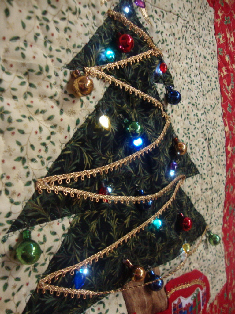 lighted wall christmas tree photo - 9