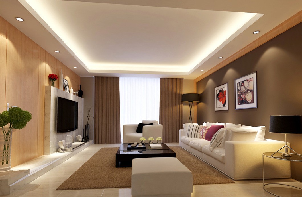 living room led ceiling lights photo - 2