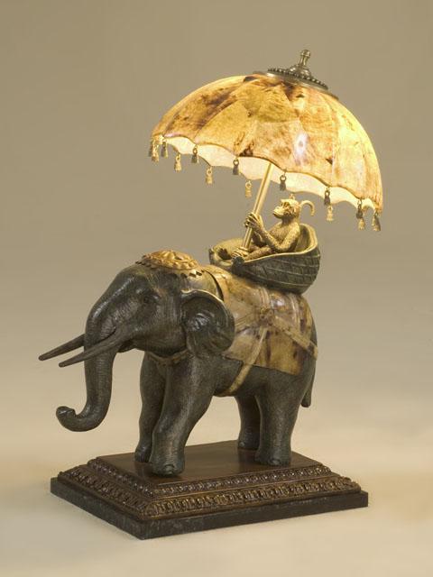 maitland smith monkey lamp photo - 1