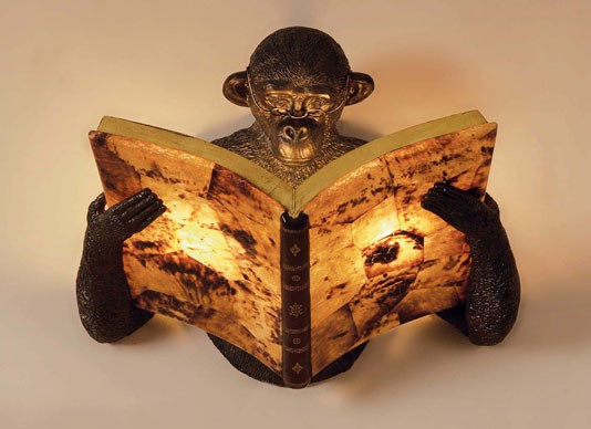 maitland smith monkey lamp photo - 8