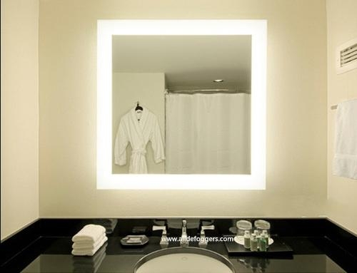 makeup wall mirror with lights photo - 3