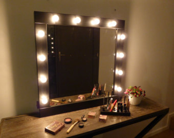 makeup wall mirror with lights photo - 8