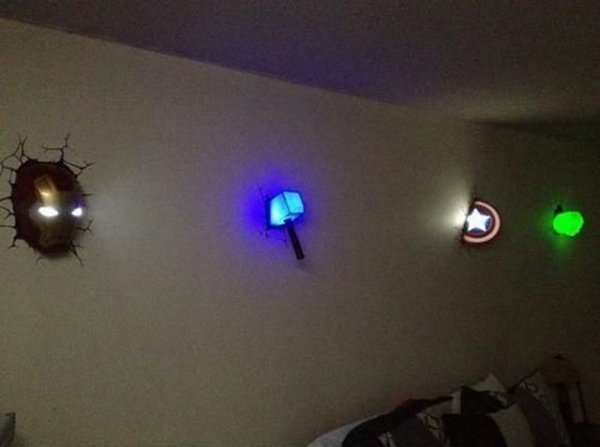 marvel wall lights photo - 1