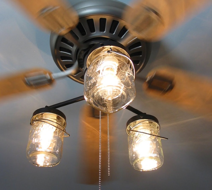 mason jar ceiling fan photo - 5