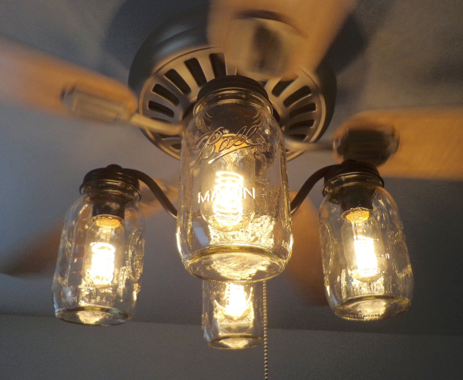 mason jar ceiling fan photo - 6