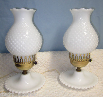 milk glass lamps photo - 8