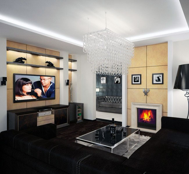 modern ceiling lights living room photo - 1