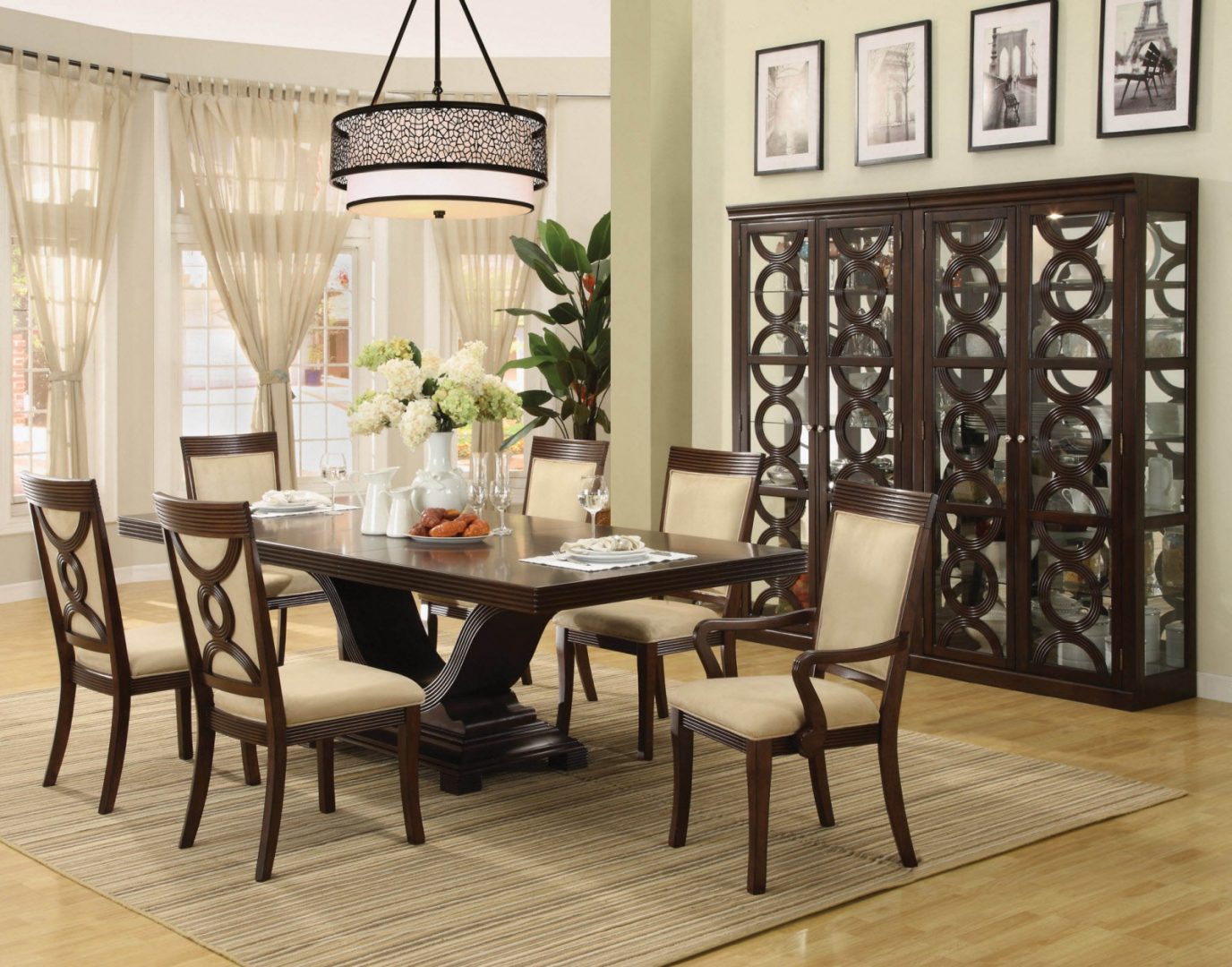 Elegant Ceiling Lighting Dining Room Gold And Crystal