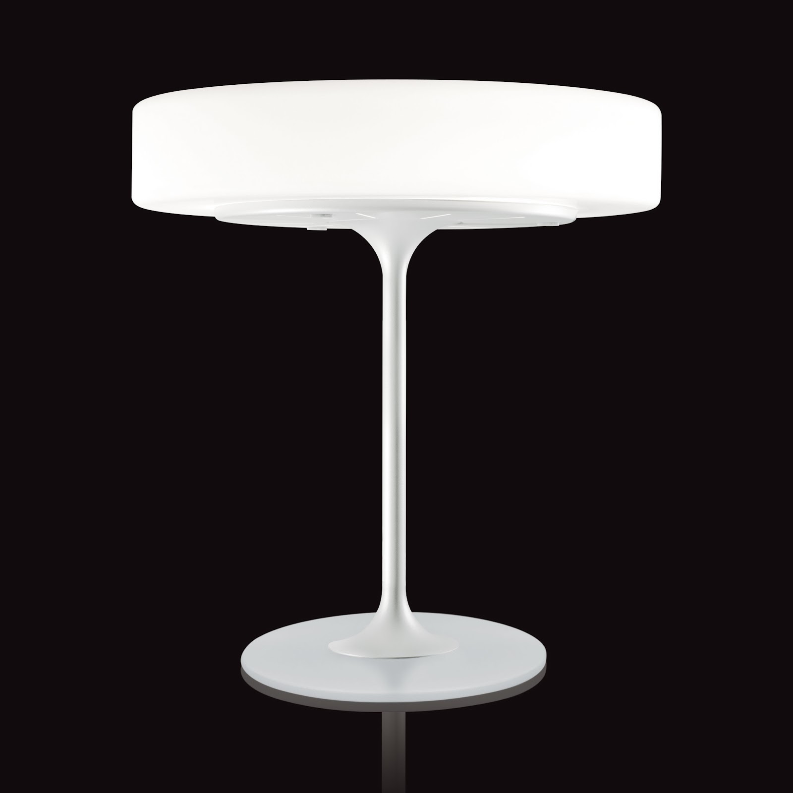 modern white table lamp photo - 4