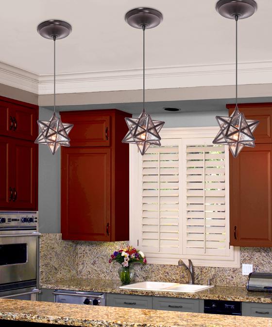 moravian star ceiling light photo - 8