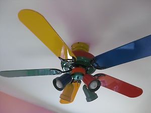 multi colored ceiling fan photo - 3