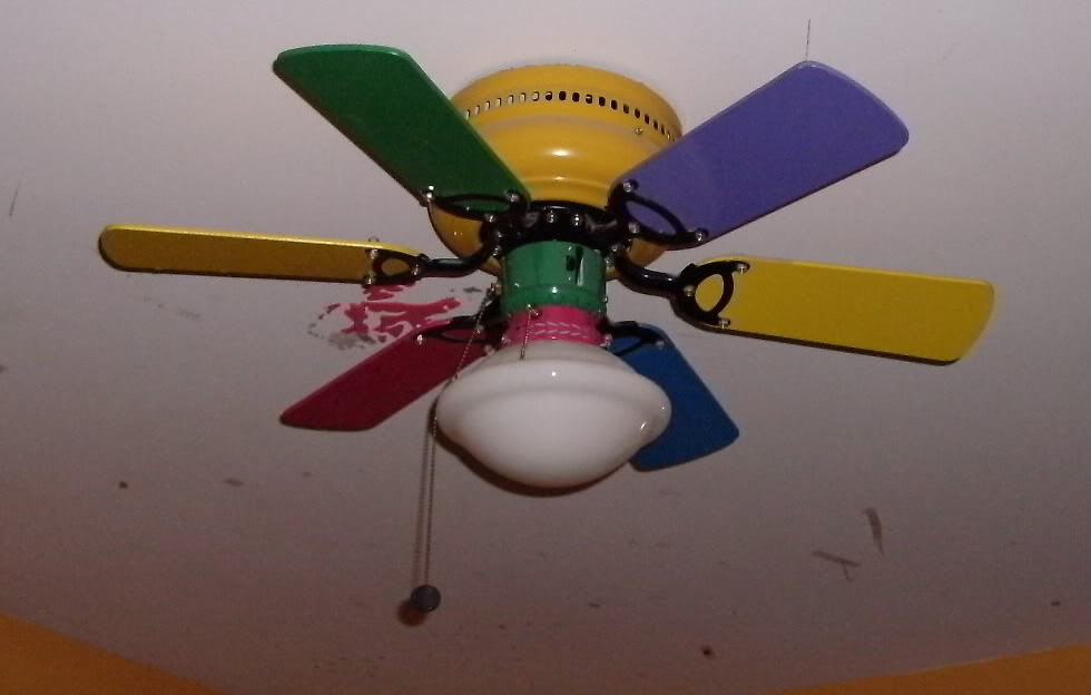 multi colored ceiling fan photo - 8