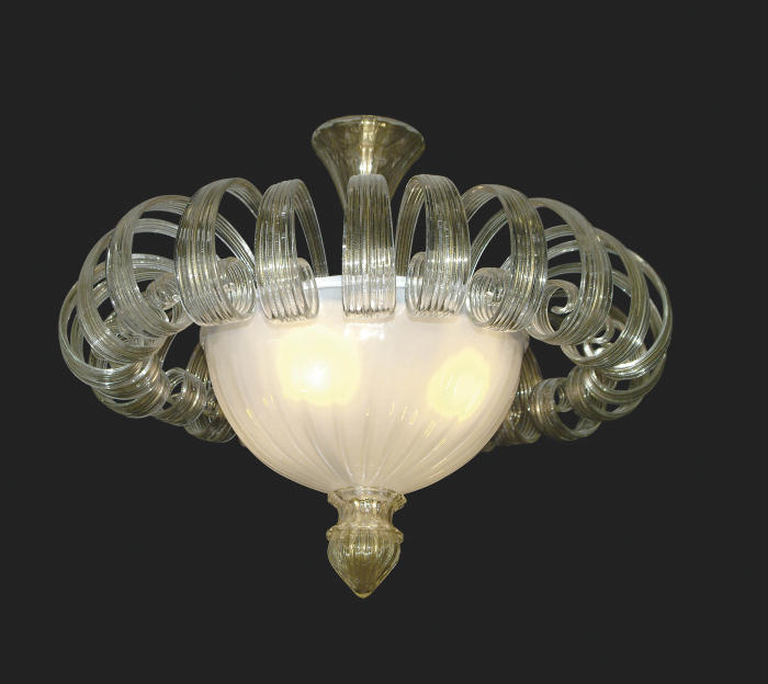 murano glass ceiling light photo - 8