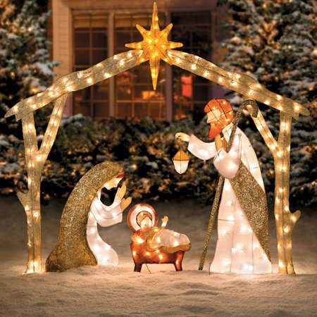 nativity outdoor lights photo - 7