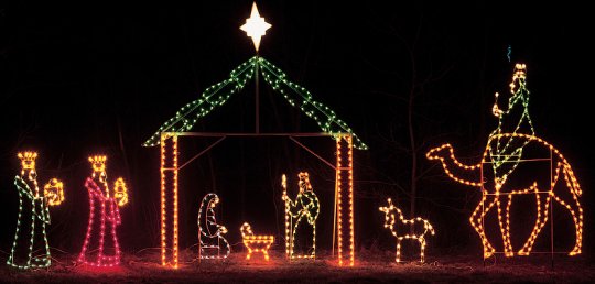 nativity outdoor lights photo - 9