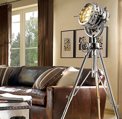 nautical tripod floor lamp photo - 1