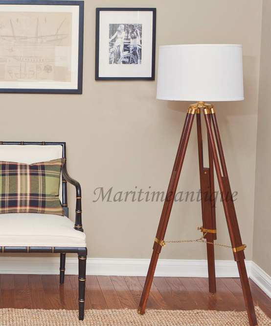 nautical tripod floor lamp photo - 3