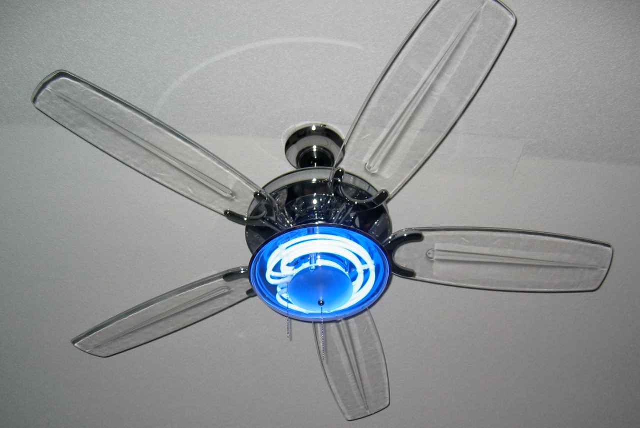 Neon ceiling fan - add a statement to your room! - Warisan Lighting