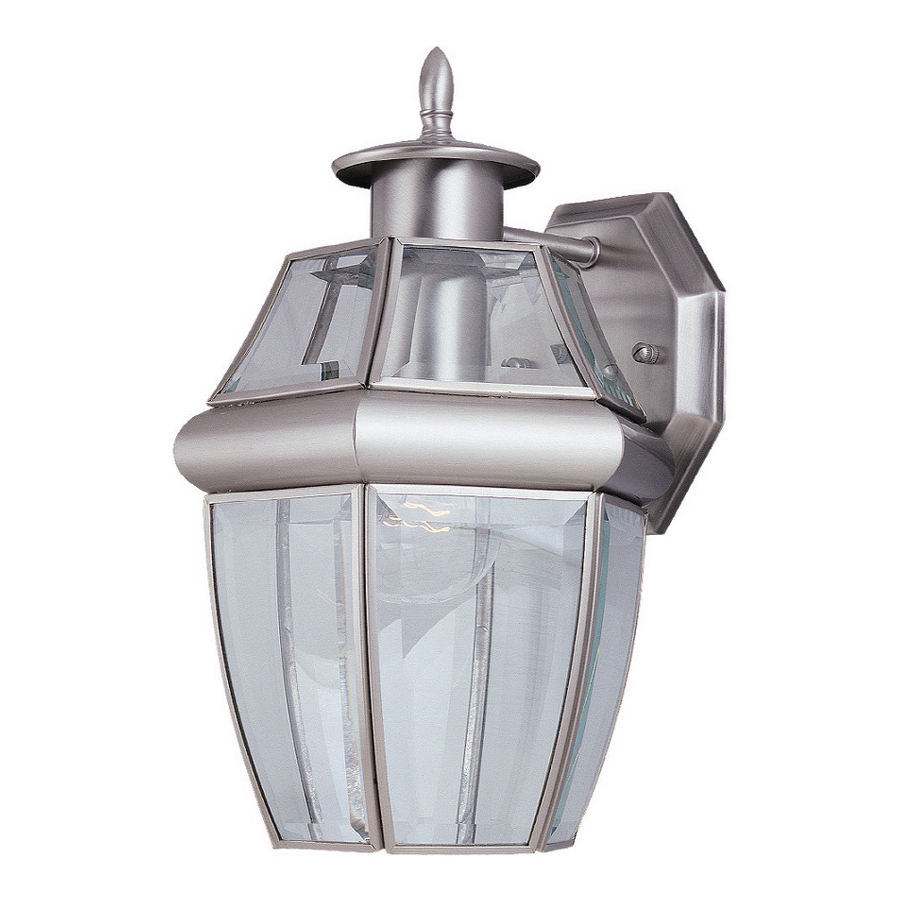 nickel outdoor wall light photo - 2