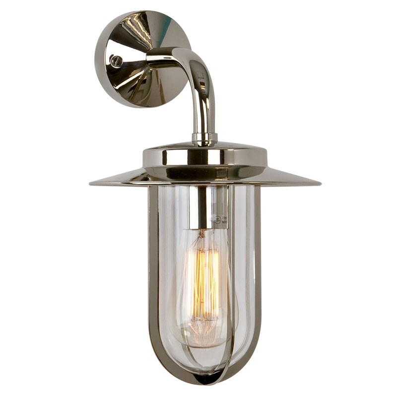 nickel outdoor wall light photo - 6