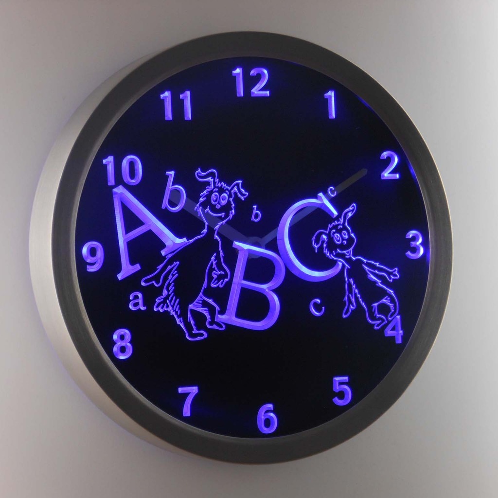 night light wall clock photo - 10