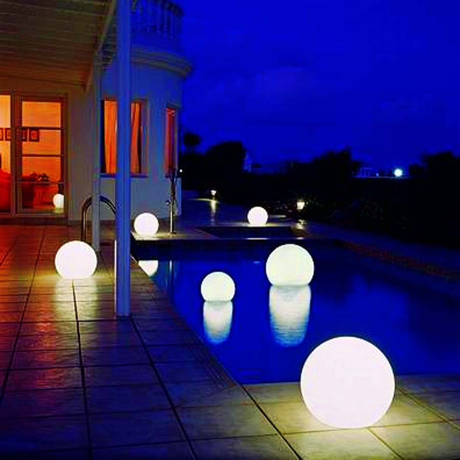 outdoor ball lights photo - 1