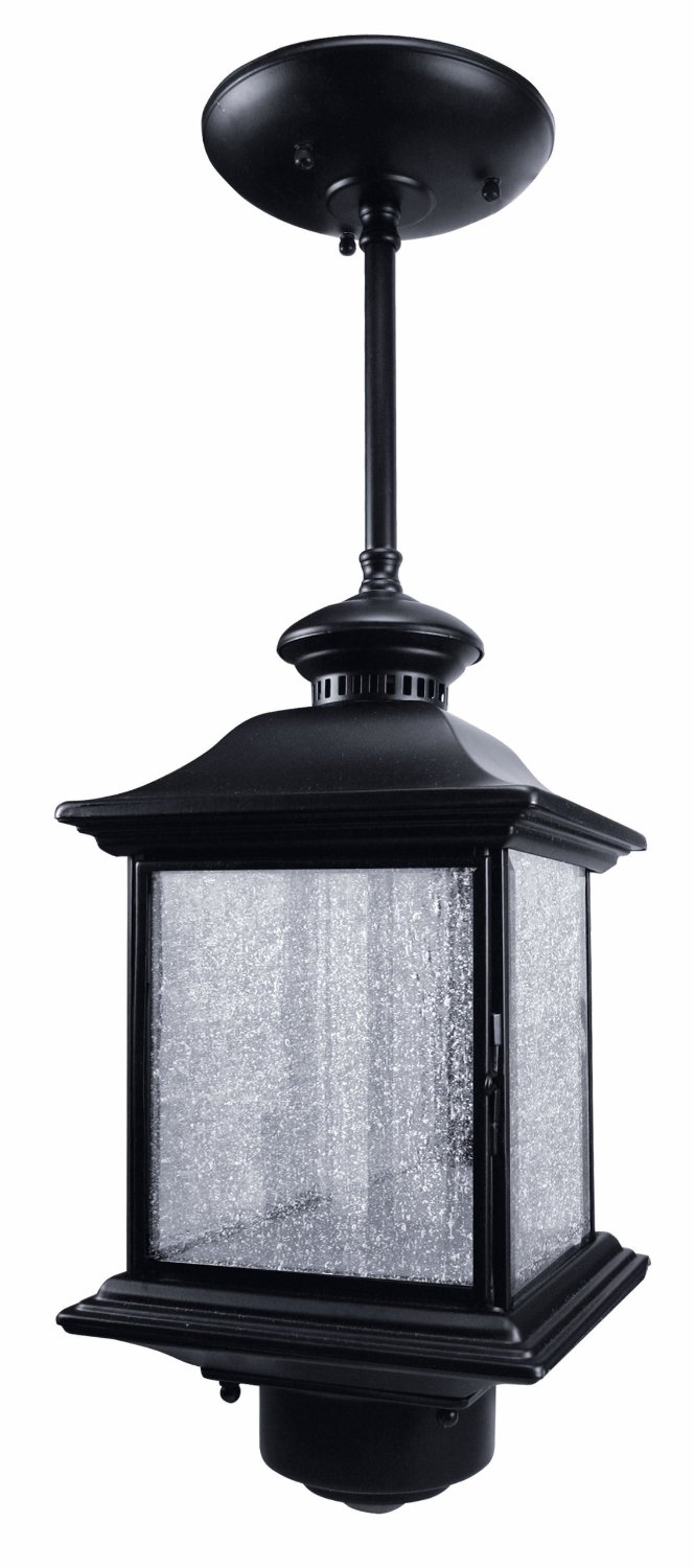 Outdoor pendant light with motion sensor