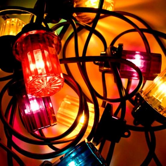 outdoor coloured lights photo - 7