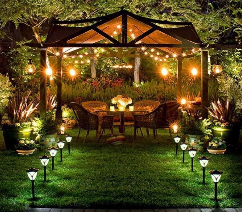 outdoor gazebo lights photo - 9