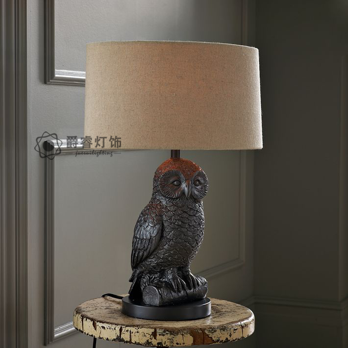 owl table lamp photo - 5