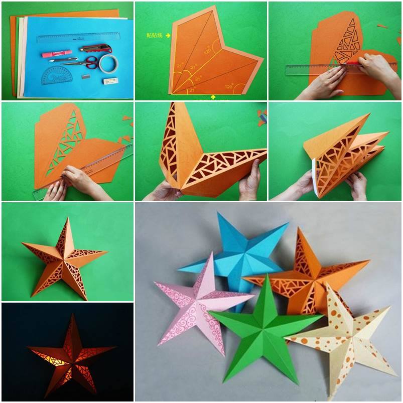 paper star lamp photo - 2