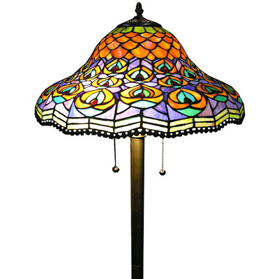 peacock floor lamp photo - 1