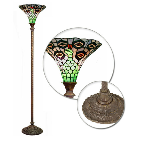 peacock floor lamp photo - 8