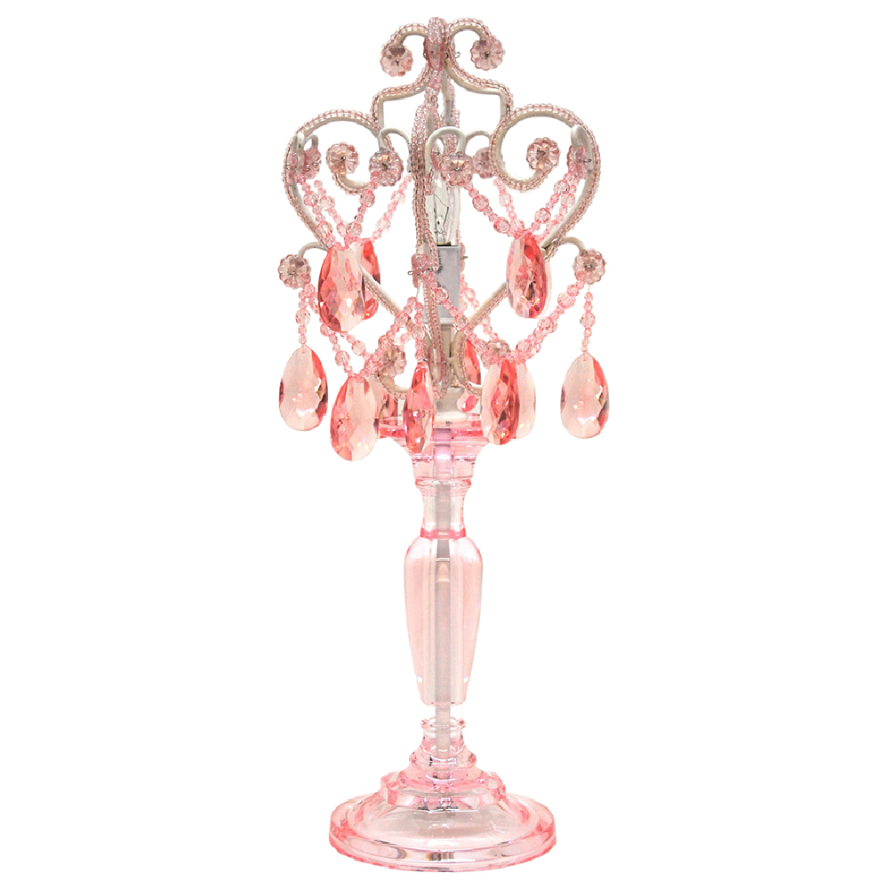 pink chandelier lamp photo - 1