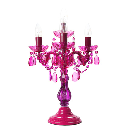 pink chandelier lamp photo - 10