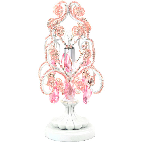 pink chandelier lamp photo - 2