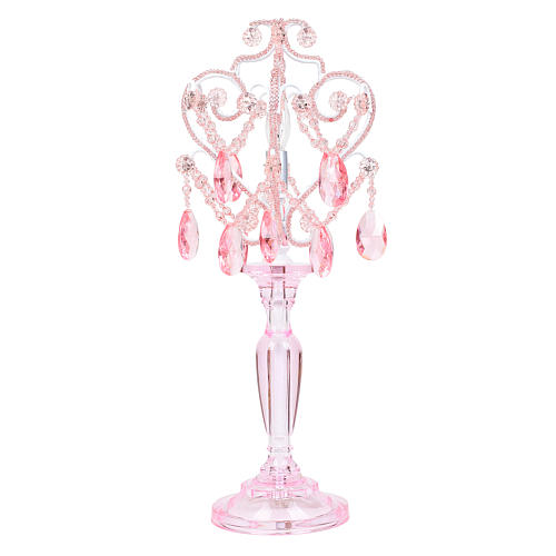 pink chandelier lamp photo - 3