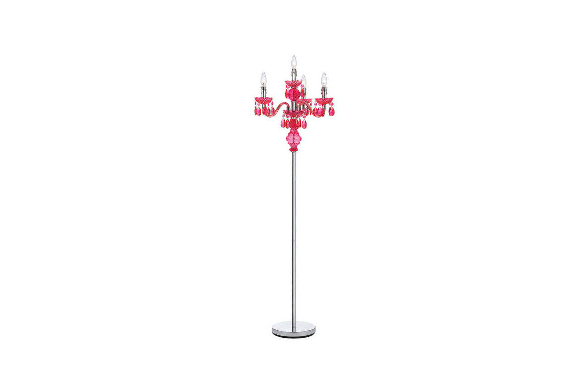 pink chandelier lamp photo - 7